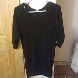 Small thin black tunic dress